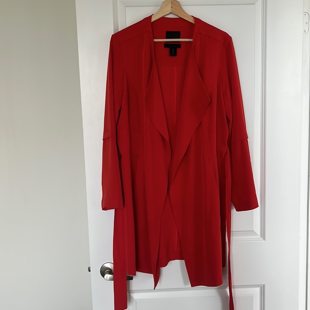 Burnt Orange Spring Trench Coat